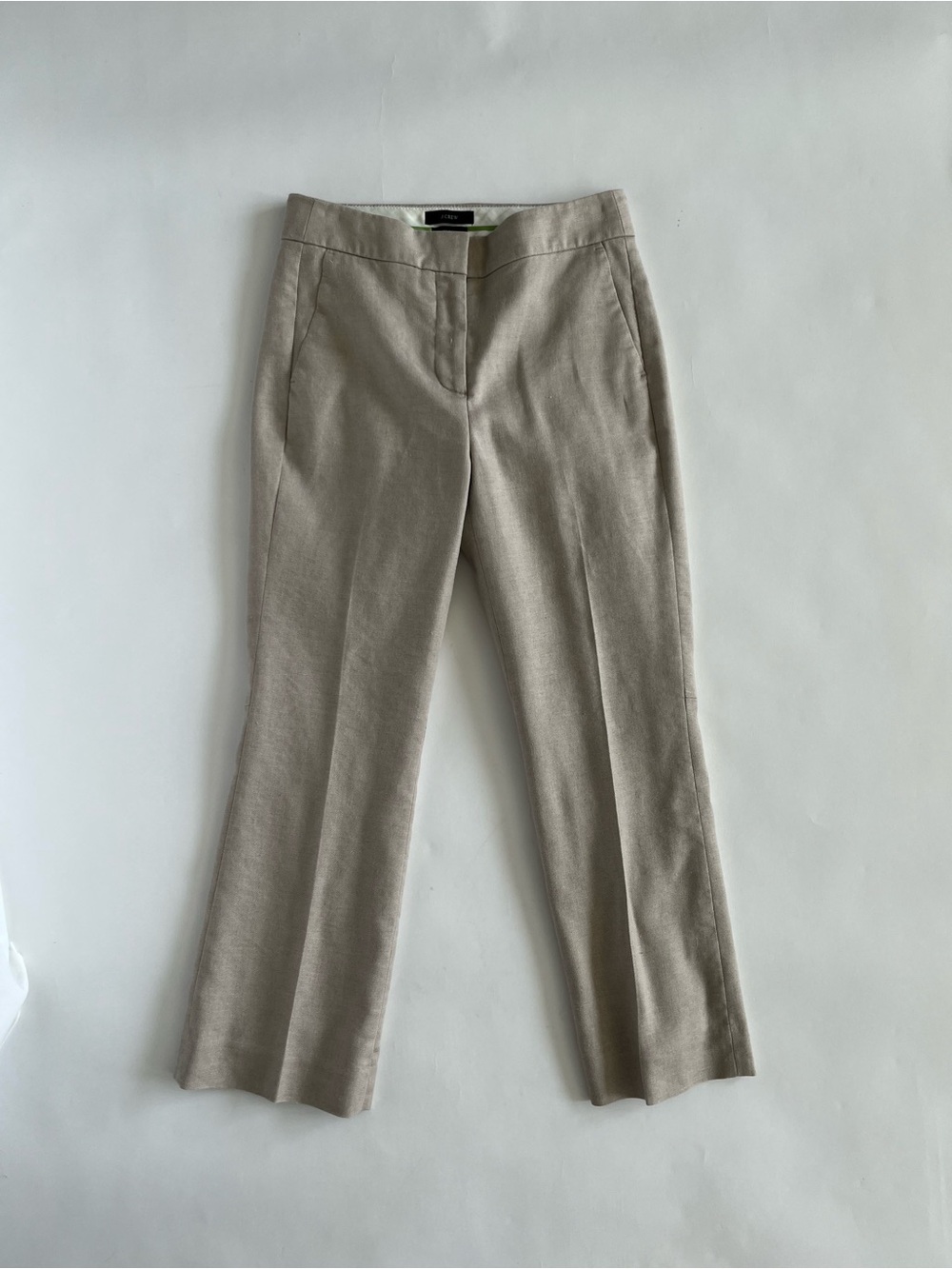 J. Crew Linen-Blend Light Taupe Hayden Dress Pants